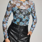 VIVI FLORAL MESH TOP
