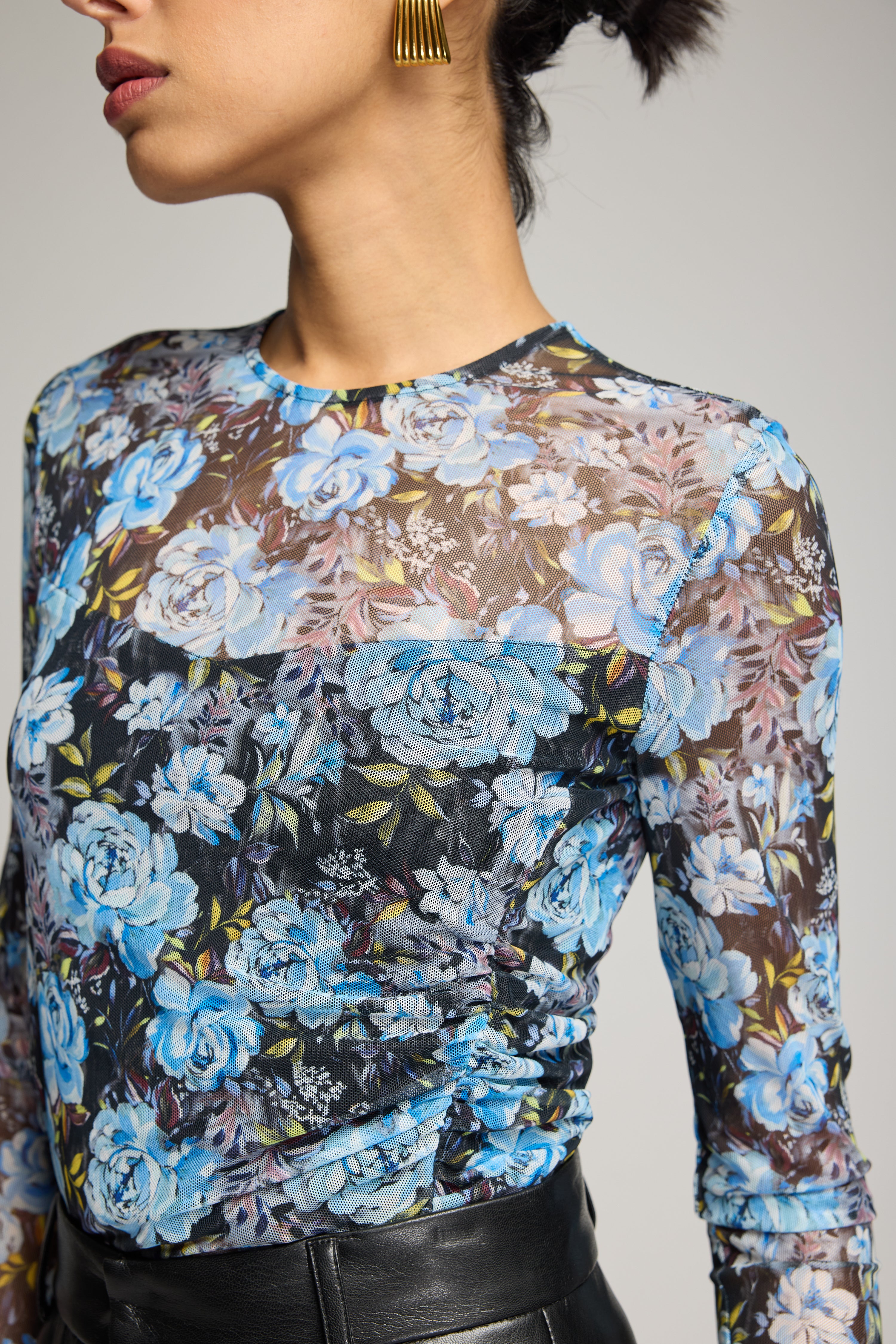 VIVI FLORAL MESH TOP