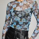 VIVI FLORAL MESH TOP