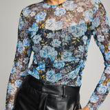 VIVI FLORAL MESH TOP