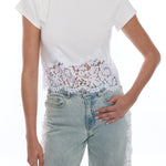 PAIGE RIB LACE COMBO TOP