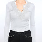 PIPER LACE COMBO TOP