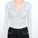 PIPER LACE COMBO TOP