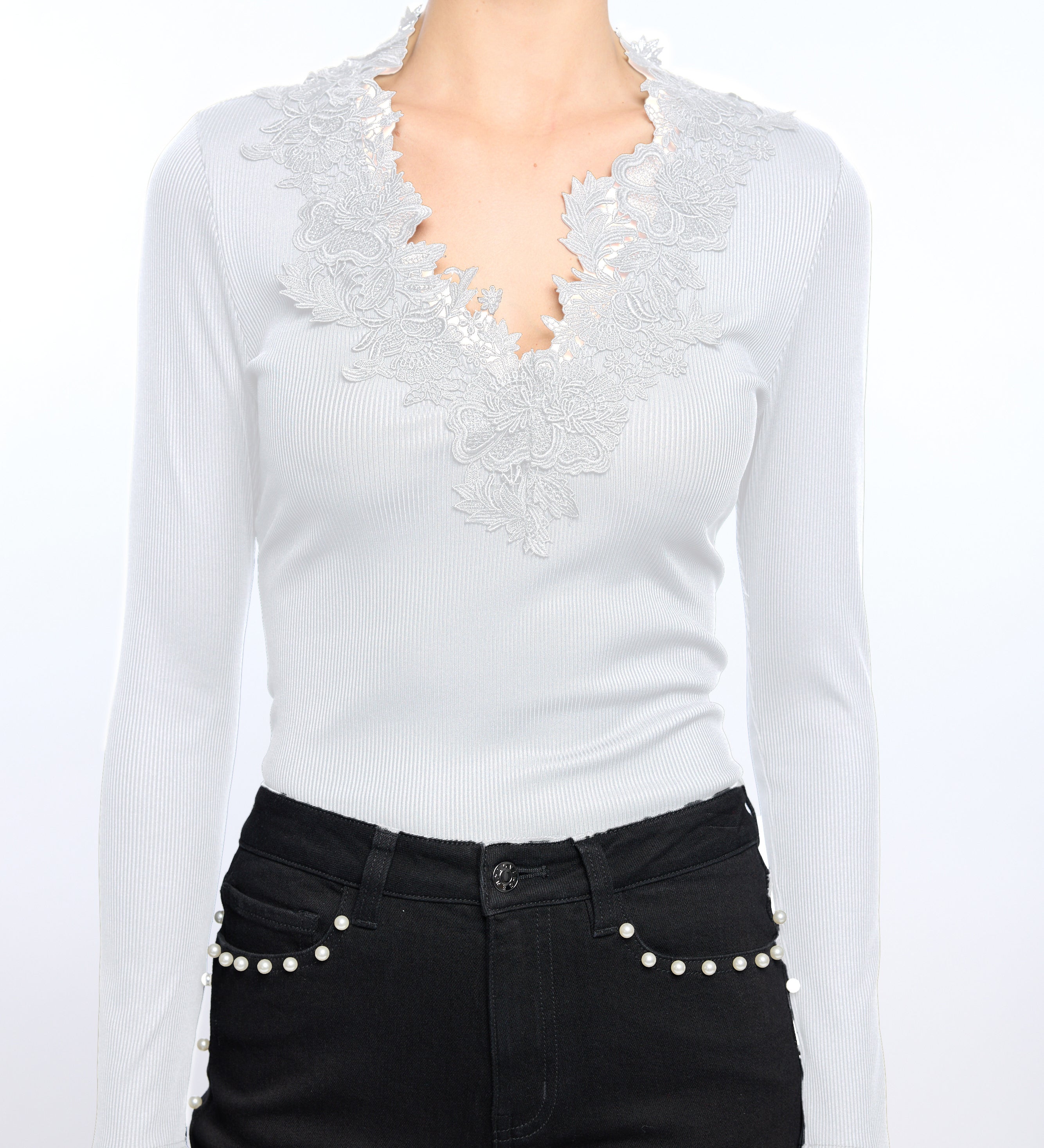 PIPER LACE COMBO TOP