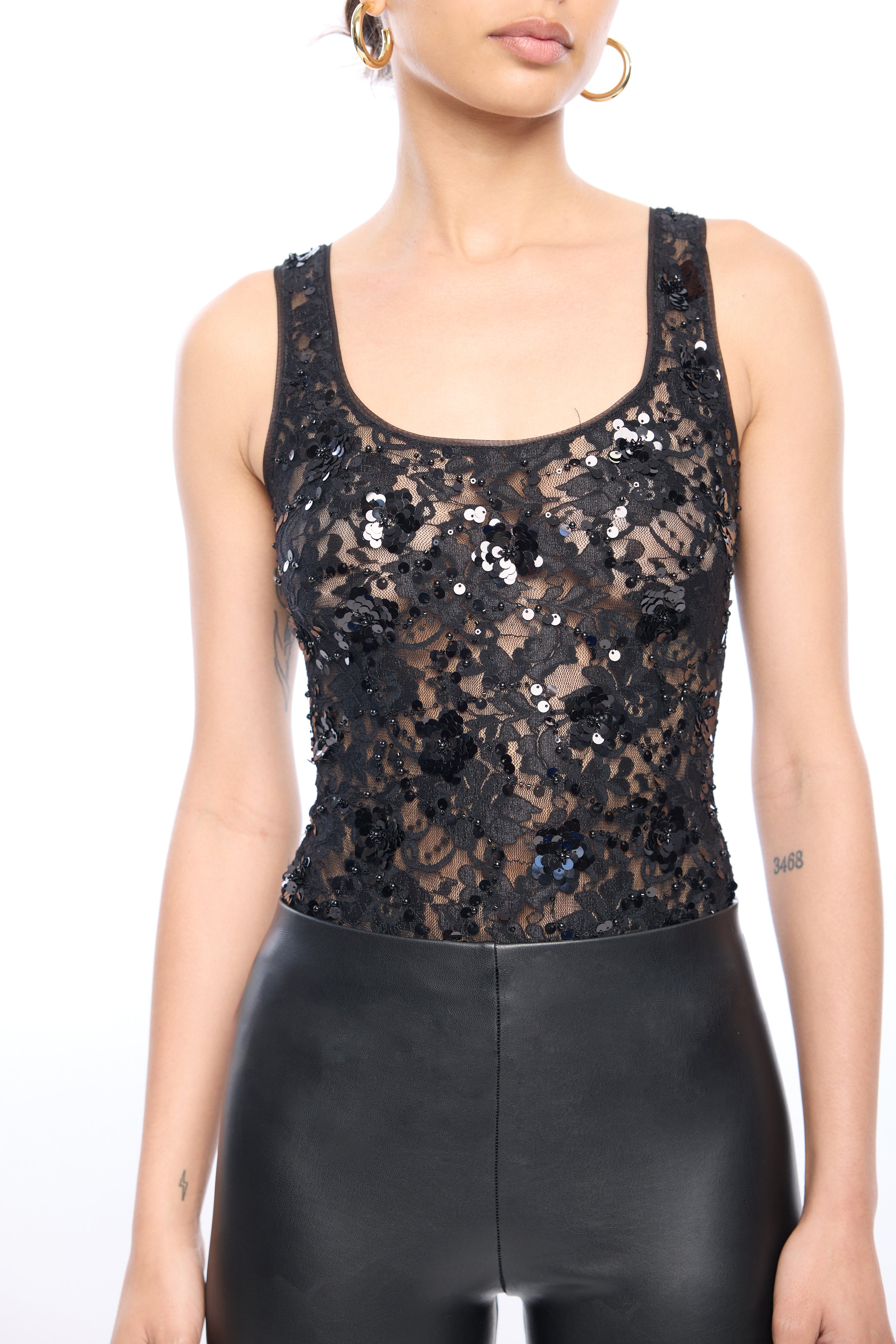 DINA SEQUIN LACE BODYSUIT