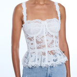 NICOLE MESH LACE BUSTIER