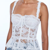NICOLE MESH LACE BUSTIER