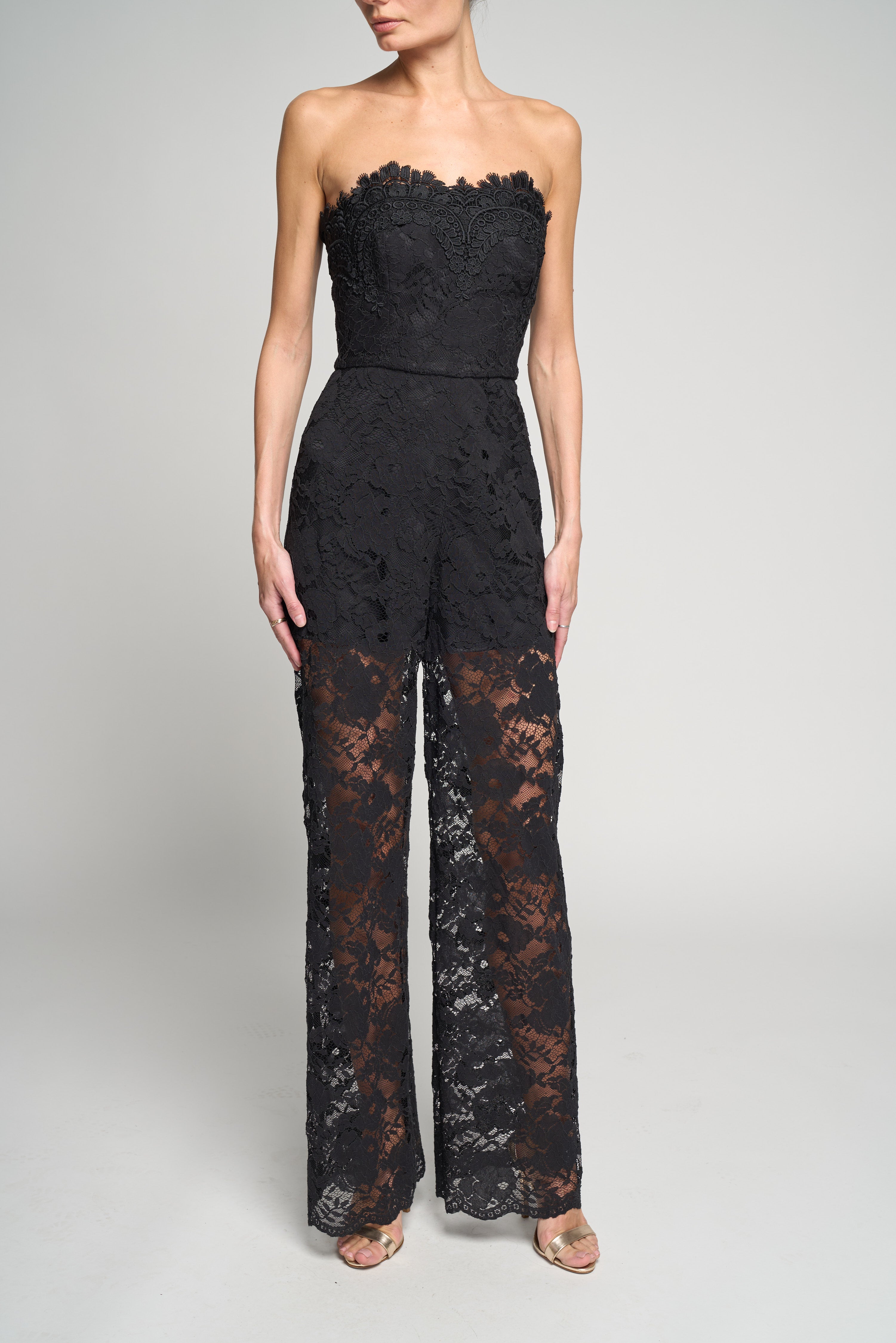 SUZETTE MESH LACE JUMPSUIT