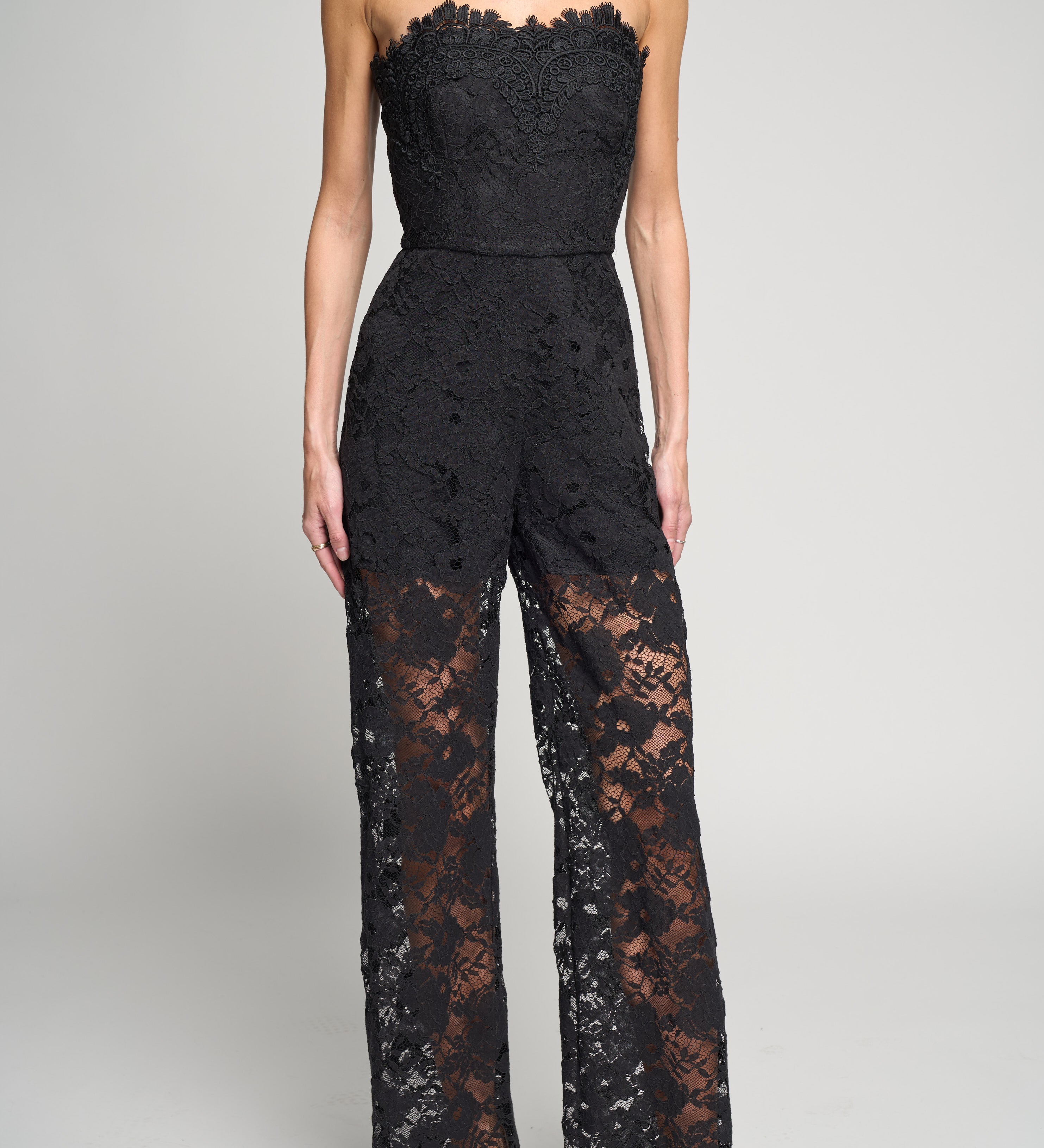 SUZETTE MESH LACE JUMPSUIT
