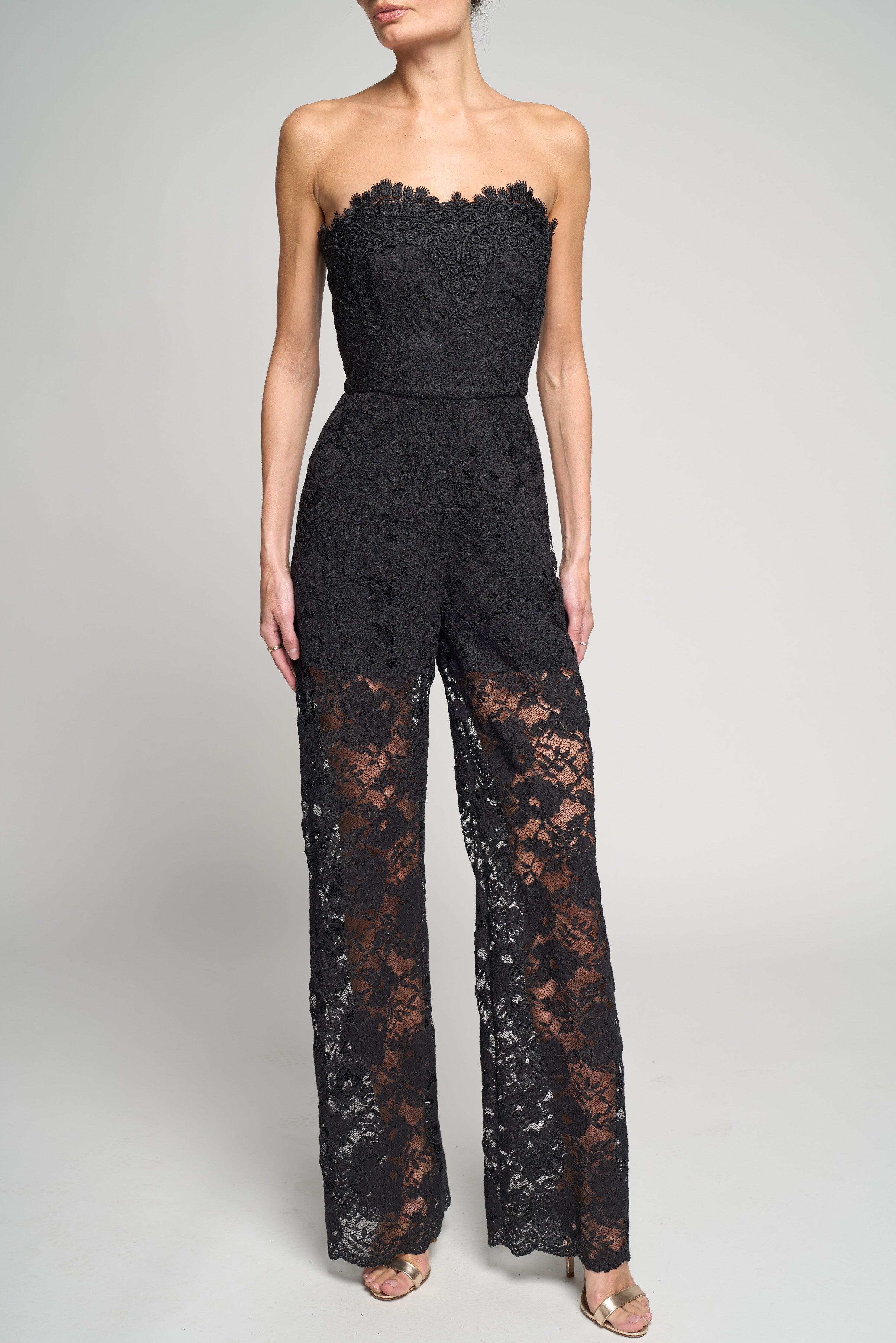 SUZETTE MESH LACE JUMPSUIT