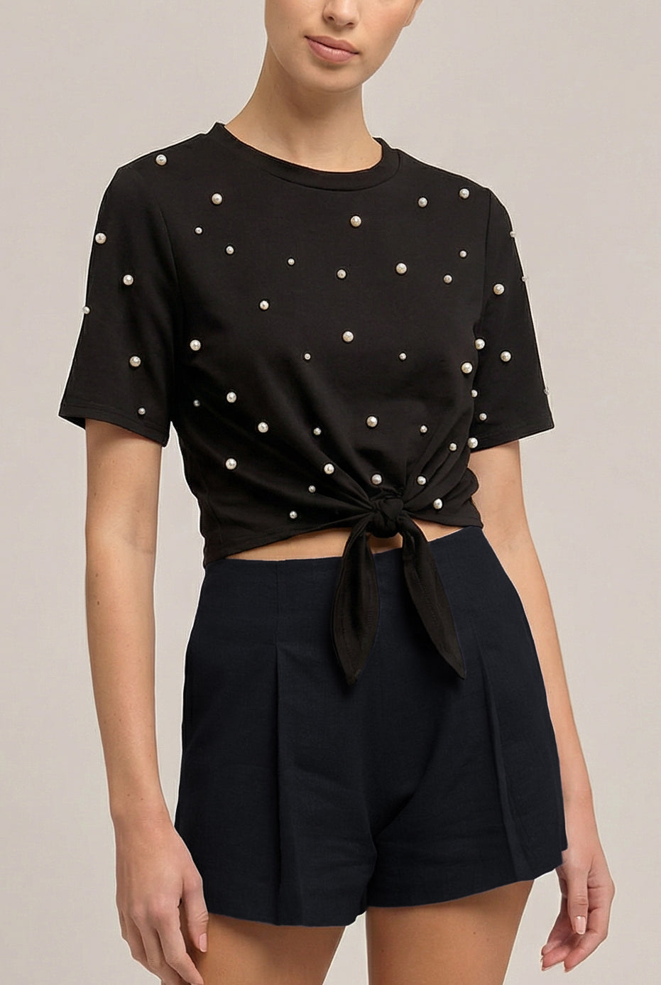 MILES PEARL TIE TOP