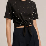 MILES PEARL TIE TOP