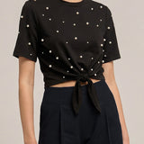 MILES PEARL TIE TOP