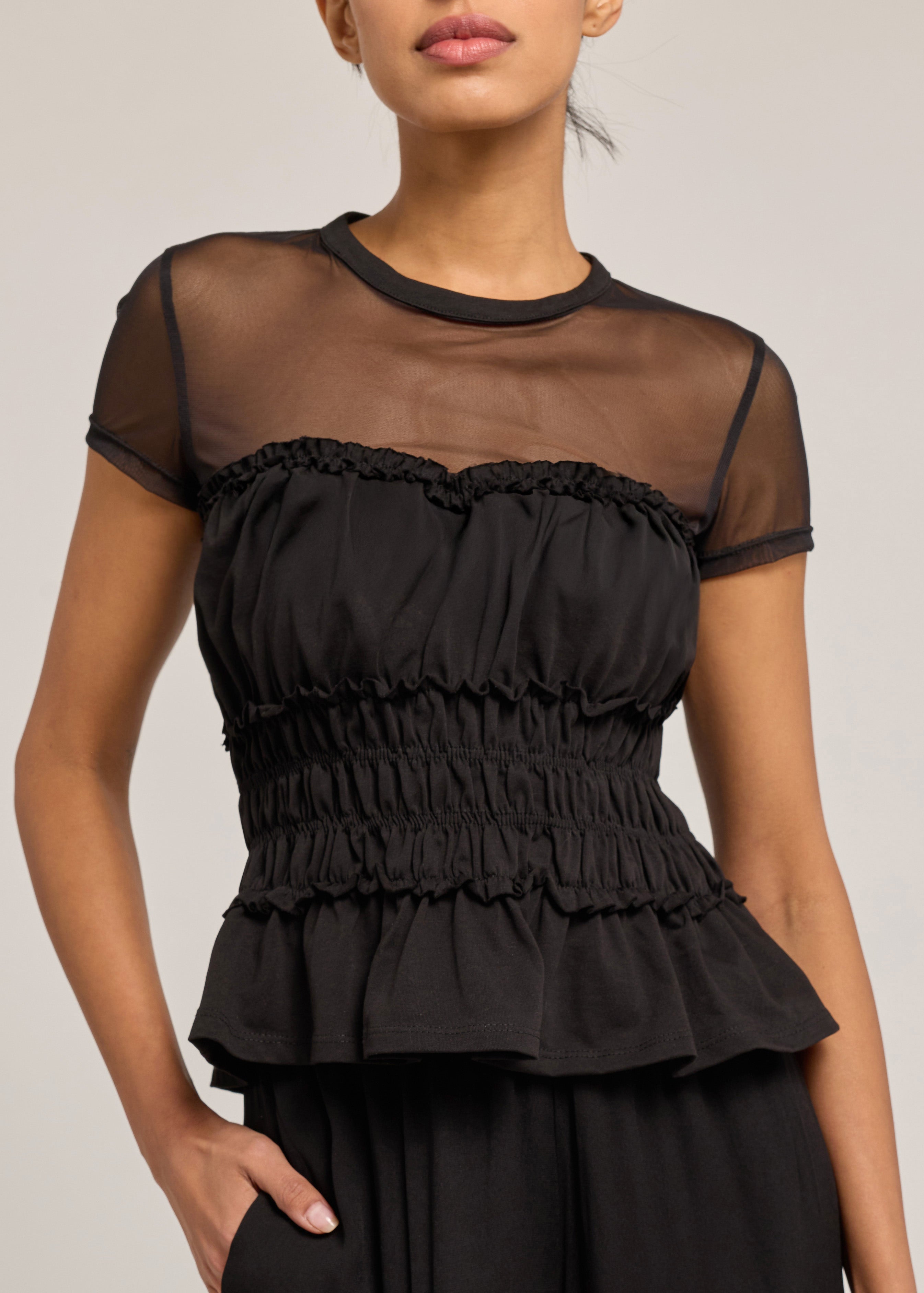 SIGRID MESH COMBO TOP