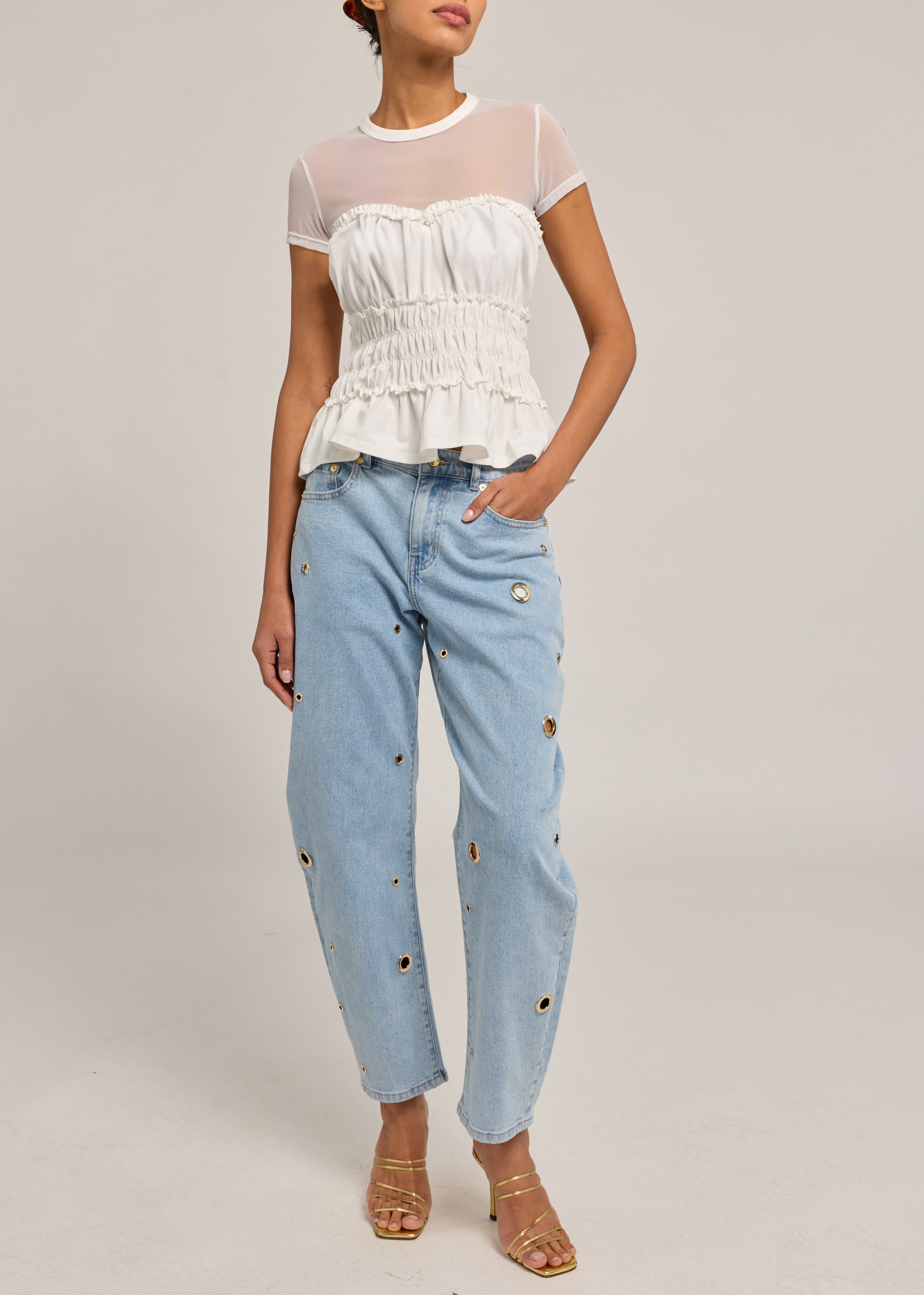 SIGRID MESH COMBO TOP