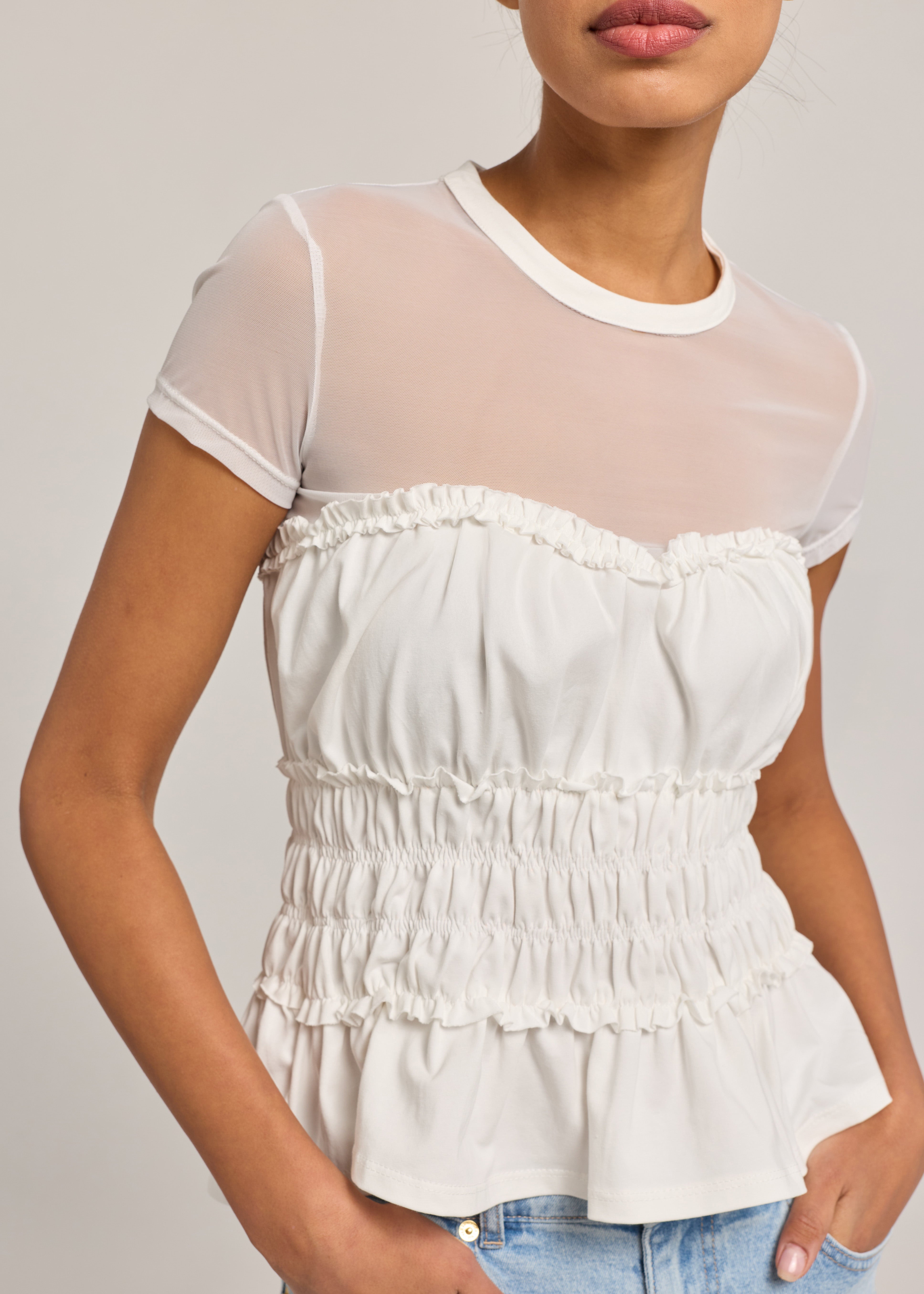 SIGRID MESH COMBO TOP