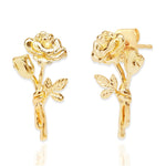 Mini Gold Rose Bouquet Studs