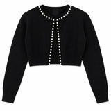 TWEEN KITTY HEM SWEATER W/ PEARLS