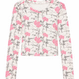TWEEN LIVI RIBBED LONG SLEEVE TEE in Girly Camo