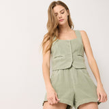 Blank NYC Desert Sage Linen Short