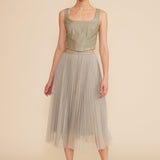 Lucy Paris Sharlene Pleated Tulle Skirt