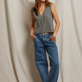 perfectwhitetee Margot Sleeveless V Neck Tee