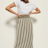 Nation LTD Mirella Sweater Skirt in Herb Stripe