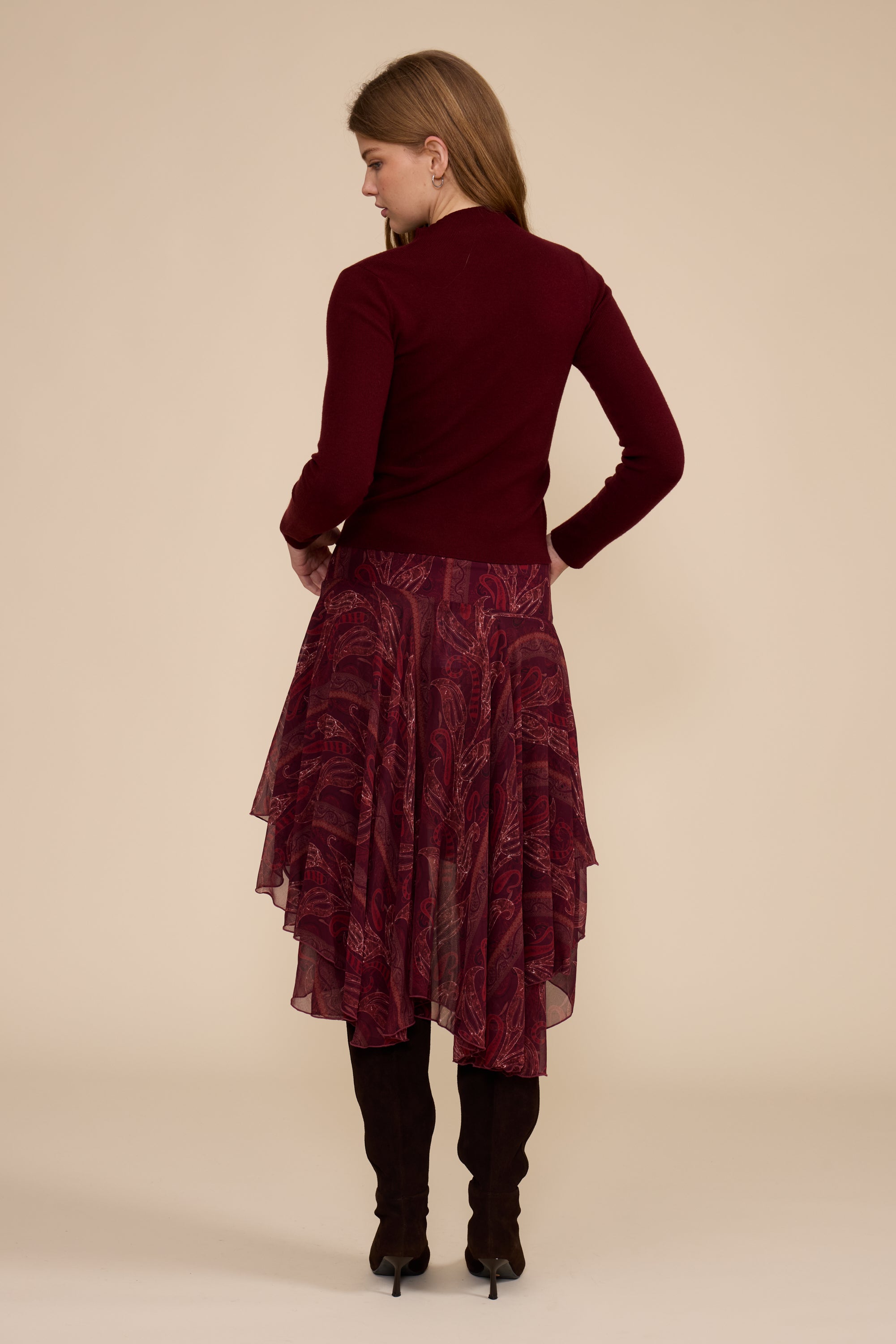 SK5661 BRITNEY HIGH LOW SKIRT