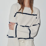 Iro Cream and Navy Sweater