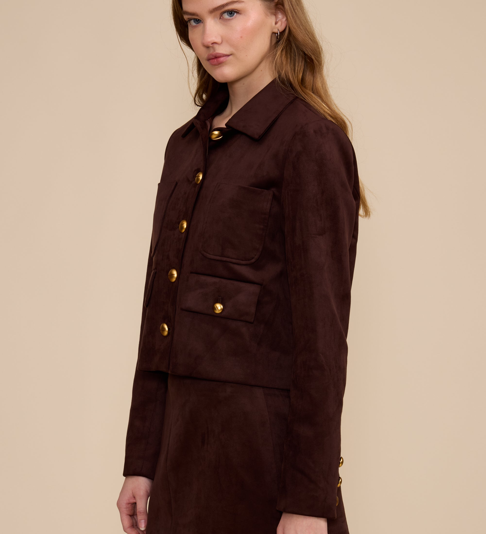 C5541 BRYNN FAUX SUEDE JACKET