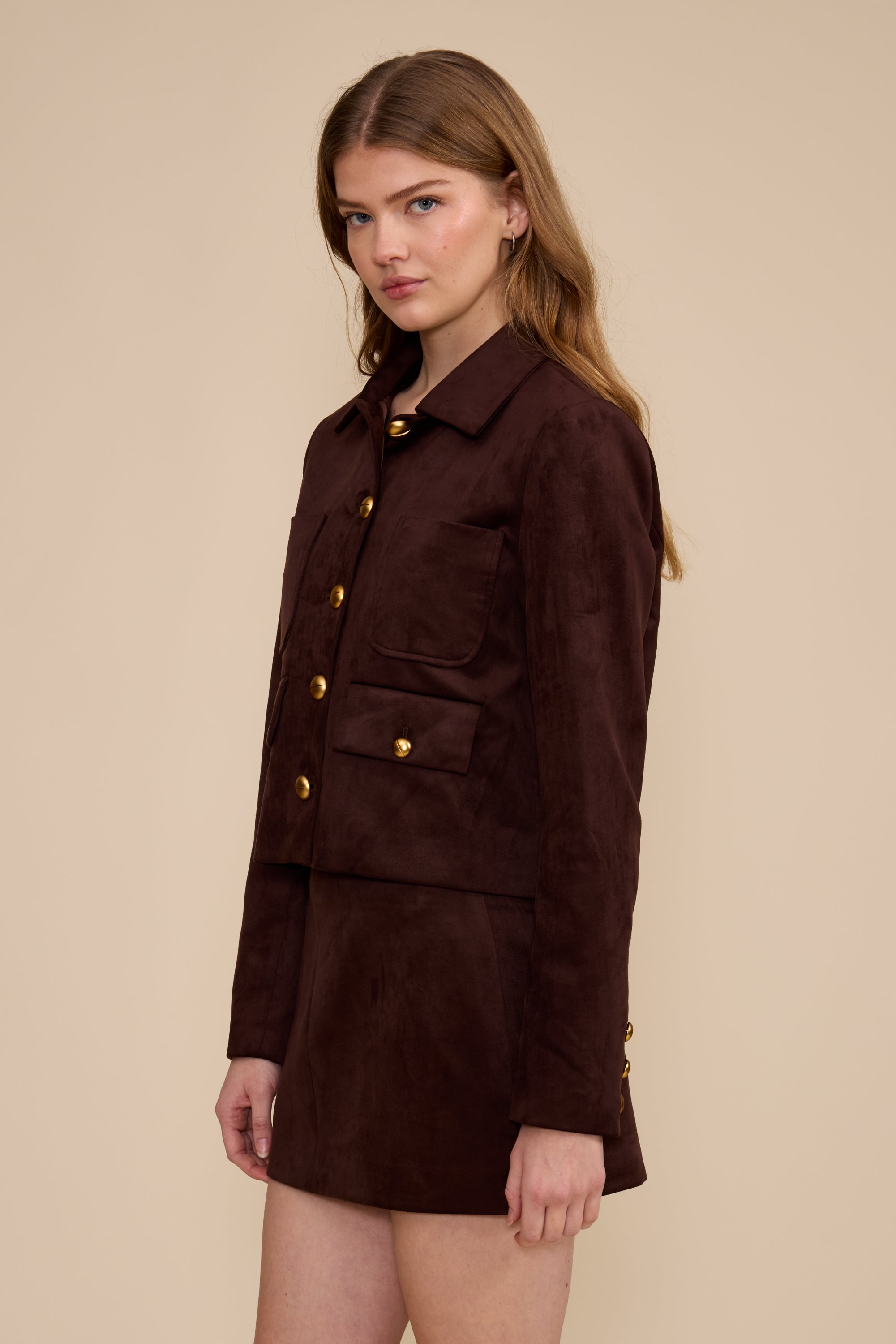 C5541 BRYNN FAUX SUEDE JACKET