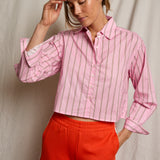 Sugar Pink/Mocha/White Stripe