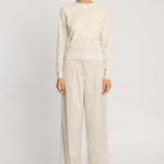 Cierra Top in White / Nude Lace