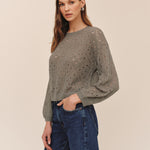 B20105-L54-304 - BALLOON SLEEVE SWEATER