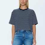 NAVY WHITE STRIPE