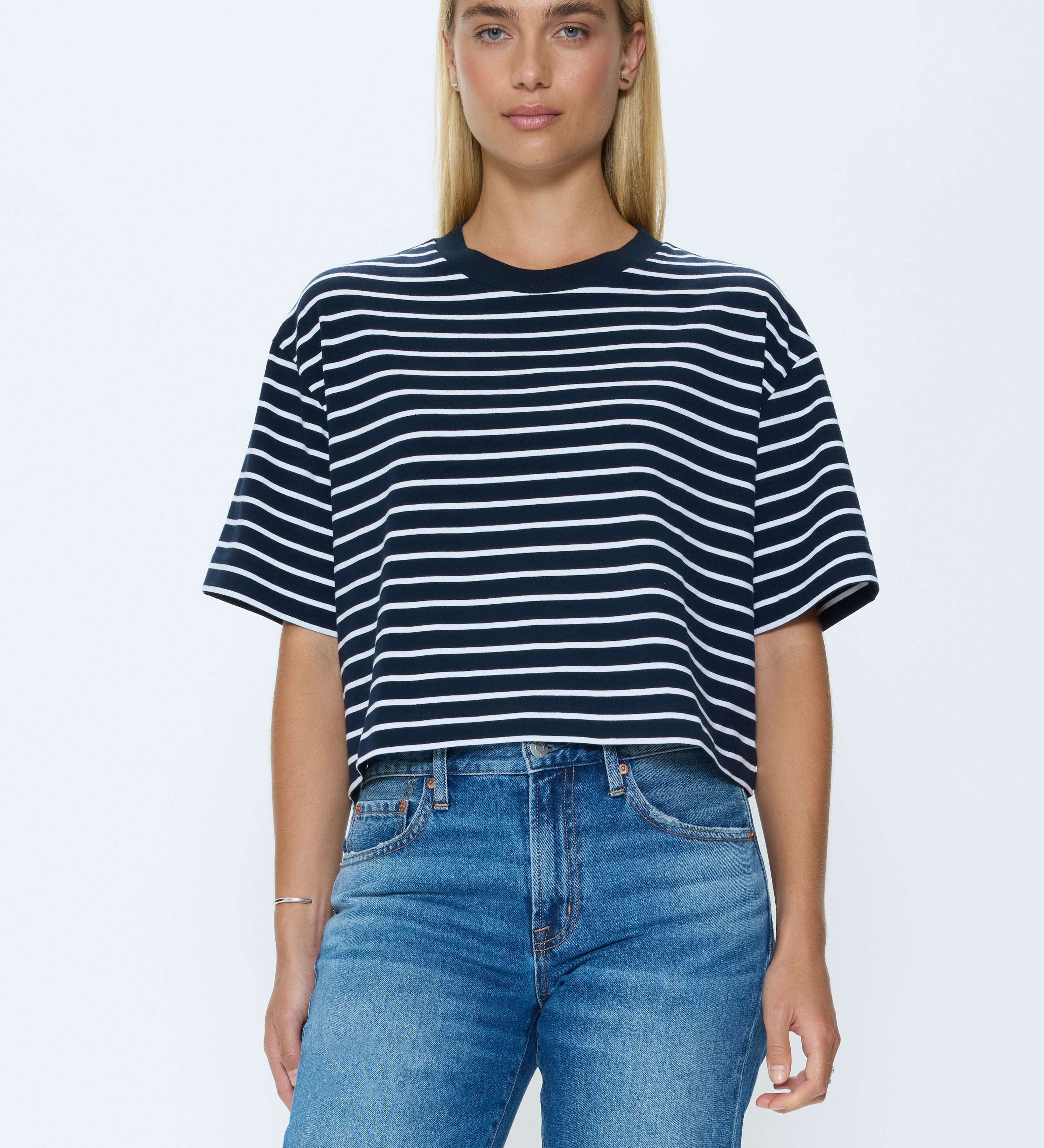 NAVY WHITE STRIPE