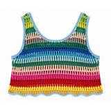 TWEEN PALMER CROCHET TANK in RAINBOW