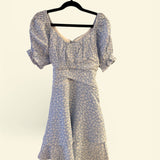 Delilah Dress in Blue Ditsy Floral