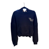 Ryan Hoodie with Black Rhinestone Wings