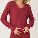 PJ Salvage L/S Ribbed V-neck