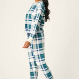 Cozy Life Thermal Velour Plaid PJ Set