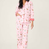 Tini Time Drink Print 3-Piece Flannel PJ Set