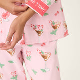 Tini Time Drink Print 3-Piece Flannel PJ Set