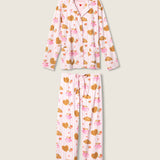 PJ Salvage Pink Breakfast Flannel Set