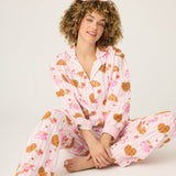 PJ Salvage Pink Breakfast Flannel Set