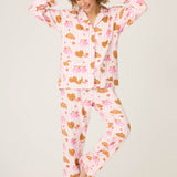 PJ Salvage Pink Breakfast Flannel Set