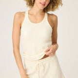Morning Waffles Solid Ivory Tank Top