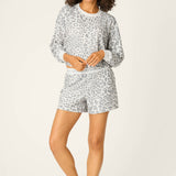Boyfriend Boxer Leopard Print Shorts Set