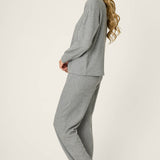 PJ Fireside Sparkle Set in Heather Grey