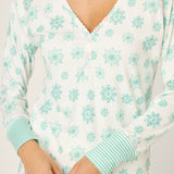 Snowflake Wishes Pointelle Henley Top